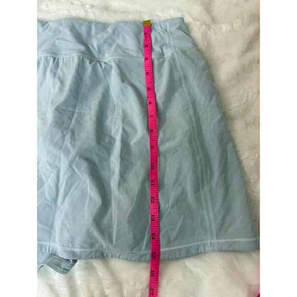 Lululemon Pace Rival Running Tennis Skirt Skort Pleat Light Powder Linen Blue 6 - Picture 12 of 12